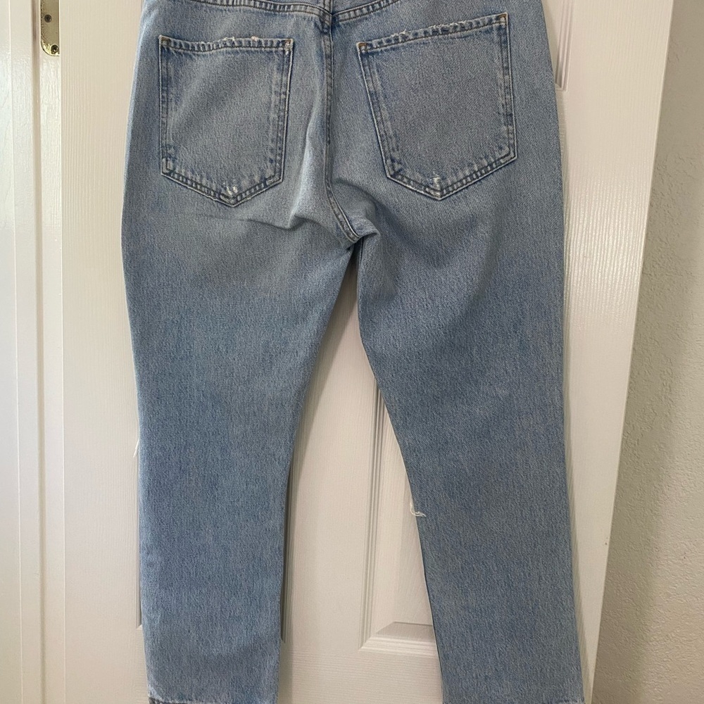 AGOLDE 90s Distressed High Rise Straight Jeans Size 30 - Picture 5 of 8